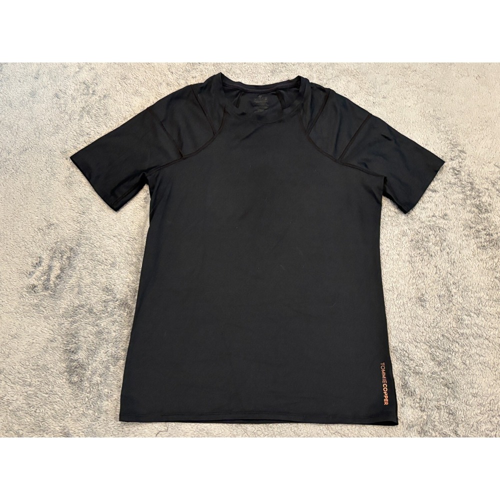 Tommie Copper Compression Shirt Mens L Black Short Sleeve Znergy Zinc Gym